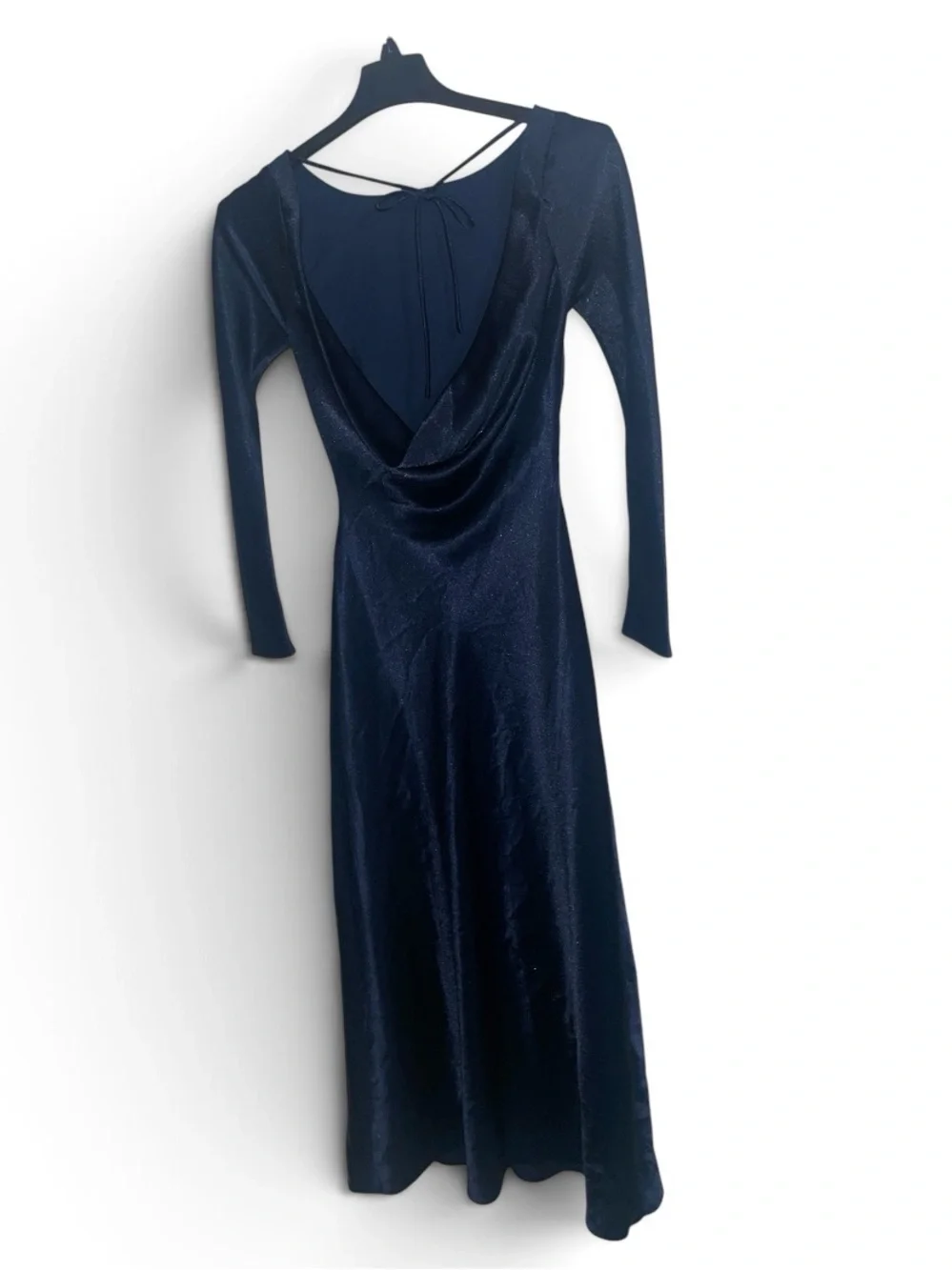 NWT Abercrombie & Fitch cowl back maxi dress features long sleeves